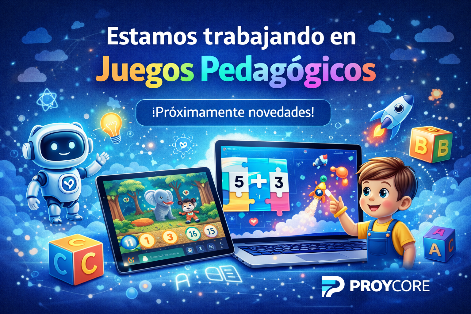 ProyCore desarrolla nuevos juegos pedagógicos interactivos